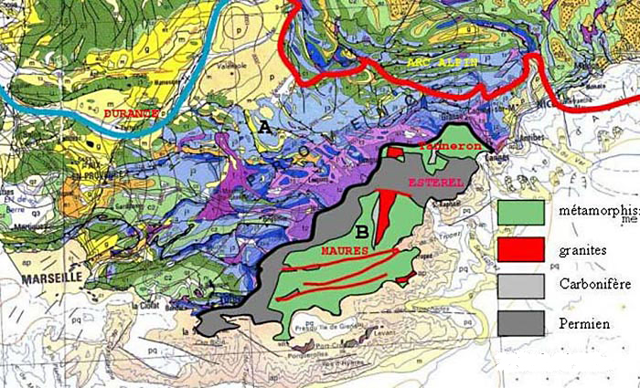 Carte géologique du Var