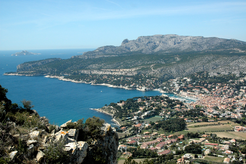 Cassis vu du Pas de la Colle